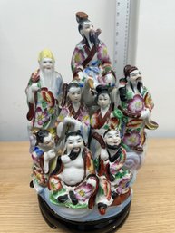 Chinese Porcelain Immortals Group Sculpture
