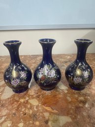 3 Small Japanese Vases