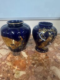 2 Japanese Blue Jars