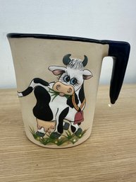 Abstract Interesting Coffee Mug Cow Folk Art Cup