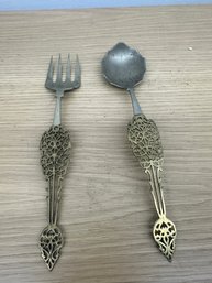 A Pair Of Antique Fork And Spoon