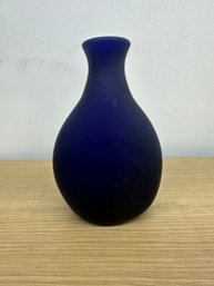 Art Glass Blue Murano Vase