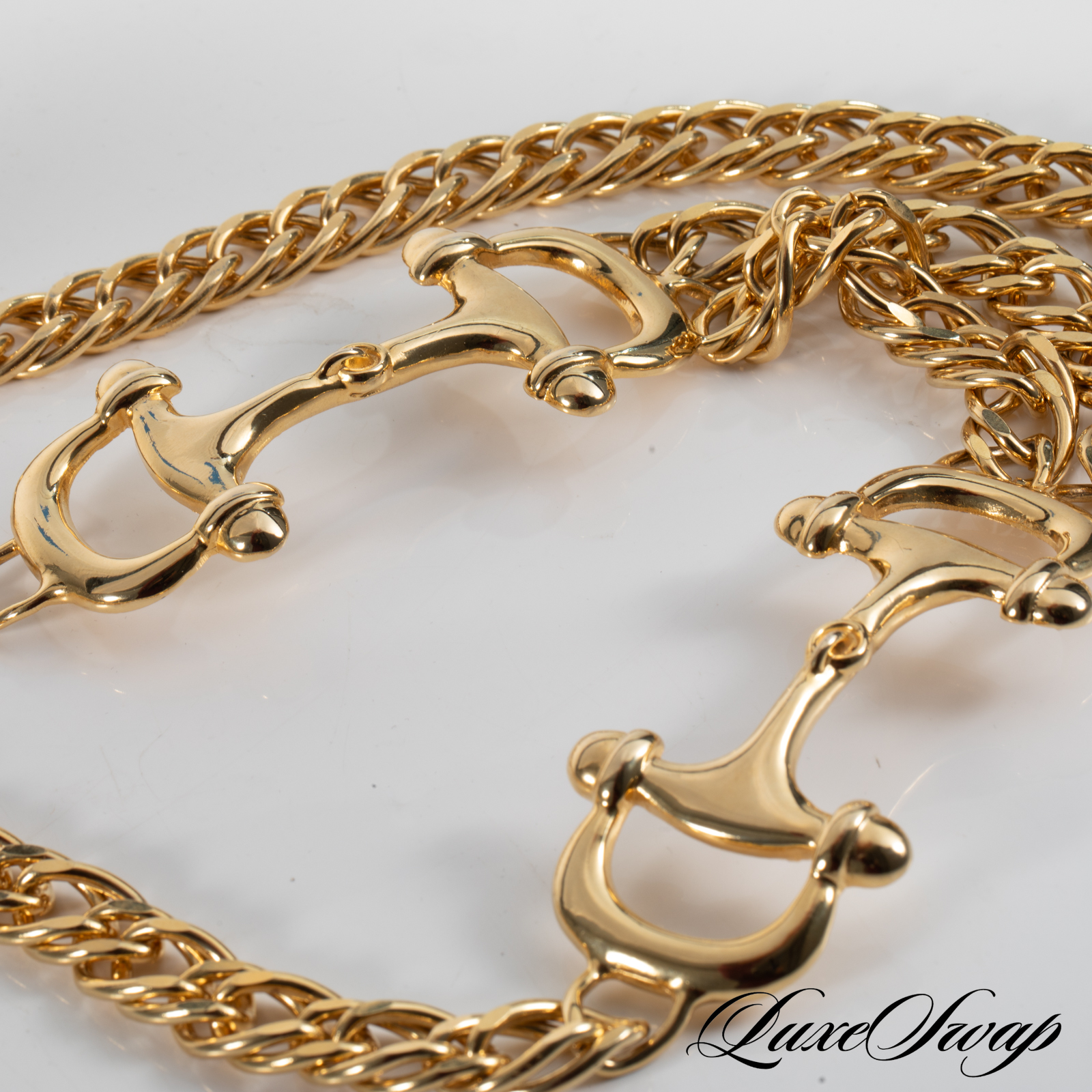 Vintage Gay Boyer Gold Metal Chain Medallion Belt Vintage Gay Boyer Belt: Ram main image 2