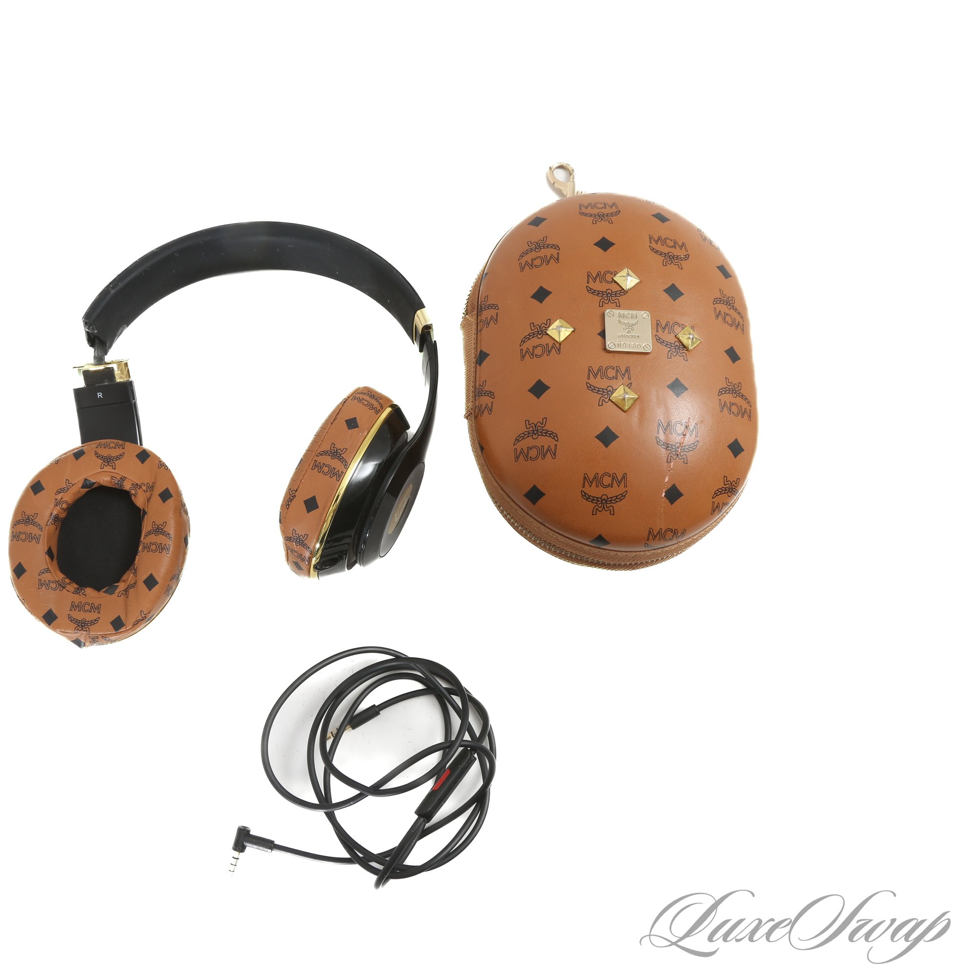 Ear Mcm Beats MCM Headphones Mcm Stylish Black And Brown Overear