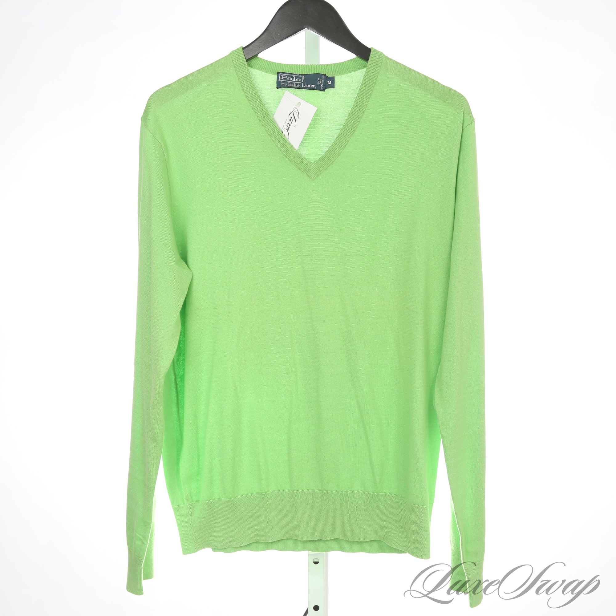 NEAR MINT AND SUMMER PERFECT MENS POLO RALPH LAUREN BRIGHT LIME 