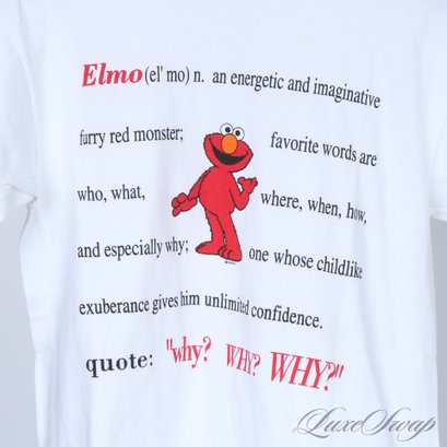トップス 90s Elmo Big Face Tee Jim Henson ORIGINAL VINTAGE 1990S NEAR MINT SESAME STREET JIM HENSON LICENSED