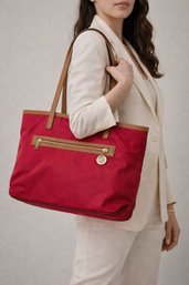 Michael Kors Red Nylon & Leather Tote Bag  Retail  $150