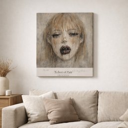 'Echoes Of Pain' Limited Edition Canvas Print 12/100 Signed Gamalle J. Paraison Portrait Art