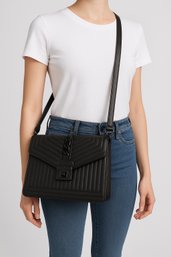 ALDO Black Quilted Crossbody Shoulder Bag With Chain Detail