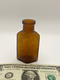 Antique Amber Poison Bottle