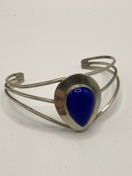 Sterling And Lapis Cuff Bracelet