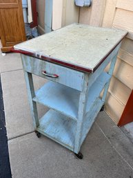 Vintage Rolling Cart W/ Drawer And Shelves