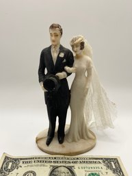 Vintage Wedding Cake Topper - Ceramic