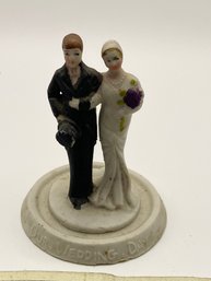 Vintage Wedding Cake Topper - Ceramic