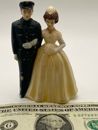 Vintage Wedding Cake Topper - Man In Uniform - Plastic