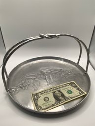 Hand Forged Everlast Aluminum Handled Serving Plate 11' Across