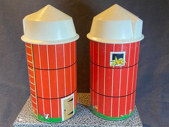 2 Fisher Price Silos In Good Condition