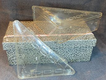 Two Hommer Vintage Plastic Hankie Vanity Box