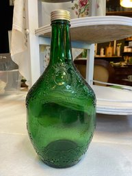 Vintage United Vinters 1/2 Gallon Green Bottle With Lid