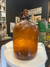 One Gallon Amber Vintage Bottle
