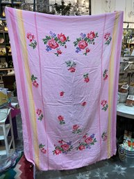 50' X 71' Perfect Shape Vintage Tablecloth