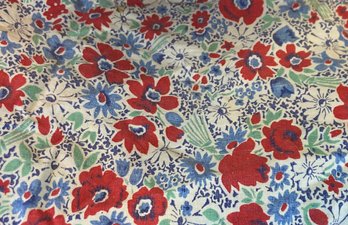 Vintage Apron Has A Tear( So Just Vintage Fabric). About 3/4 Yard Square.