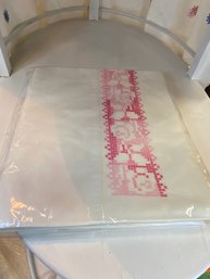 Pair Of Vintage Stitched Pillowcases Perfect Condition.