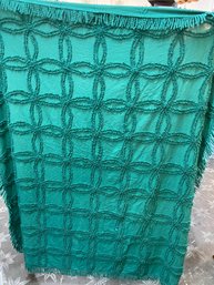 Green Chenille Throw 48' X 60'