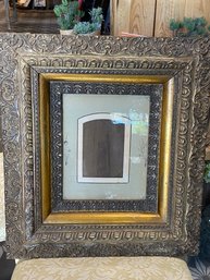 Stunning Late 1800s Wood Frame With Hand Drawing On Matte.