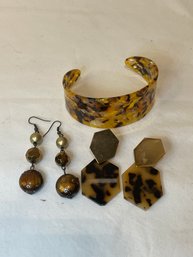 'tortoise Shell' Costume Jewelry