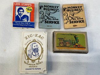 3 Books Of Matches, Ohio Blue Tip And Rolling Papers