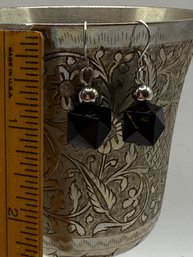 Black And Silver Geometric Earrings
