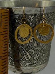 Brushed Gold Dangle Earrings