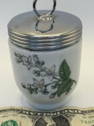 Royal Worcester King Egg Coddler - White Flowers
