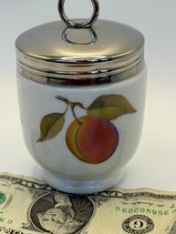Royal Worcester King Egg Coddler - Peach