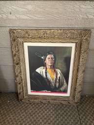 Large Vintage 'The War Chief' Print
