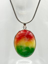 17in Tricolored Crystal Necklace