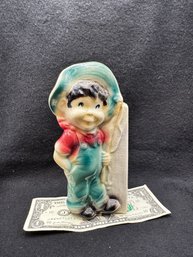 Vintage Royal Copley 'farmer Boy' Planter - 1940's - 1950's