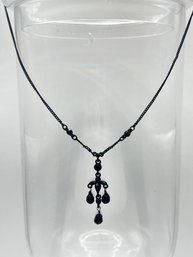 18in Black Bead Necklace