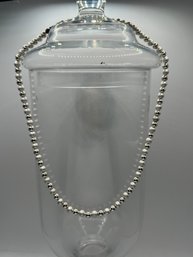 20in Silver Colored Beaded Necklace