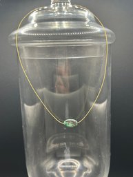 15in Golden Wire Amazonite Necklace