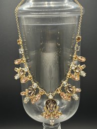 18in Brown Crystal Costume Jewelry Necklace