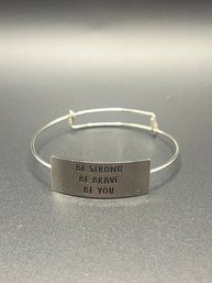 8in 'Be Strong, Be Brave, Be You' Bracelet