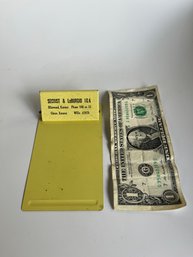 Cute Vintage Mini Metal Clipboard  - Chase, Kansas