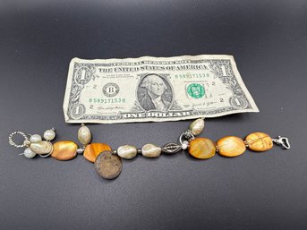 Hand Beaded Bracelet, 8 Inches