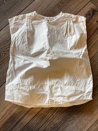 Antique Cotton White Baby Onsie