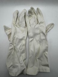 Pair Of Antique White Cotton Gloves