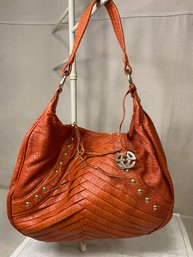 Deep Orange Hobo Purse