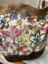 Lucky Brand Awesome Hobo Bag Leather And Canvas