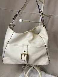 Nine West Off White Vegan Leather Bag Hobo Bag- Great Purse!